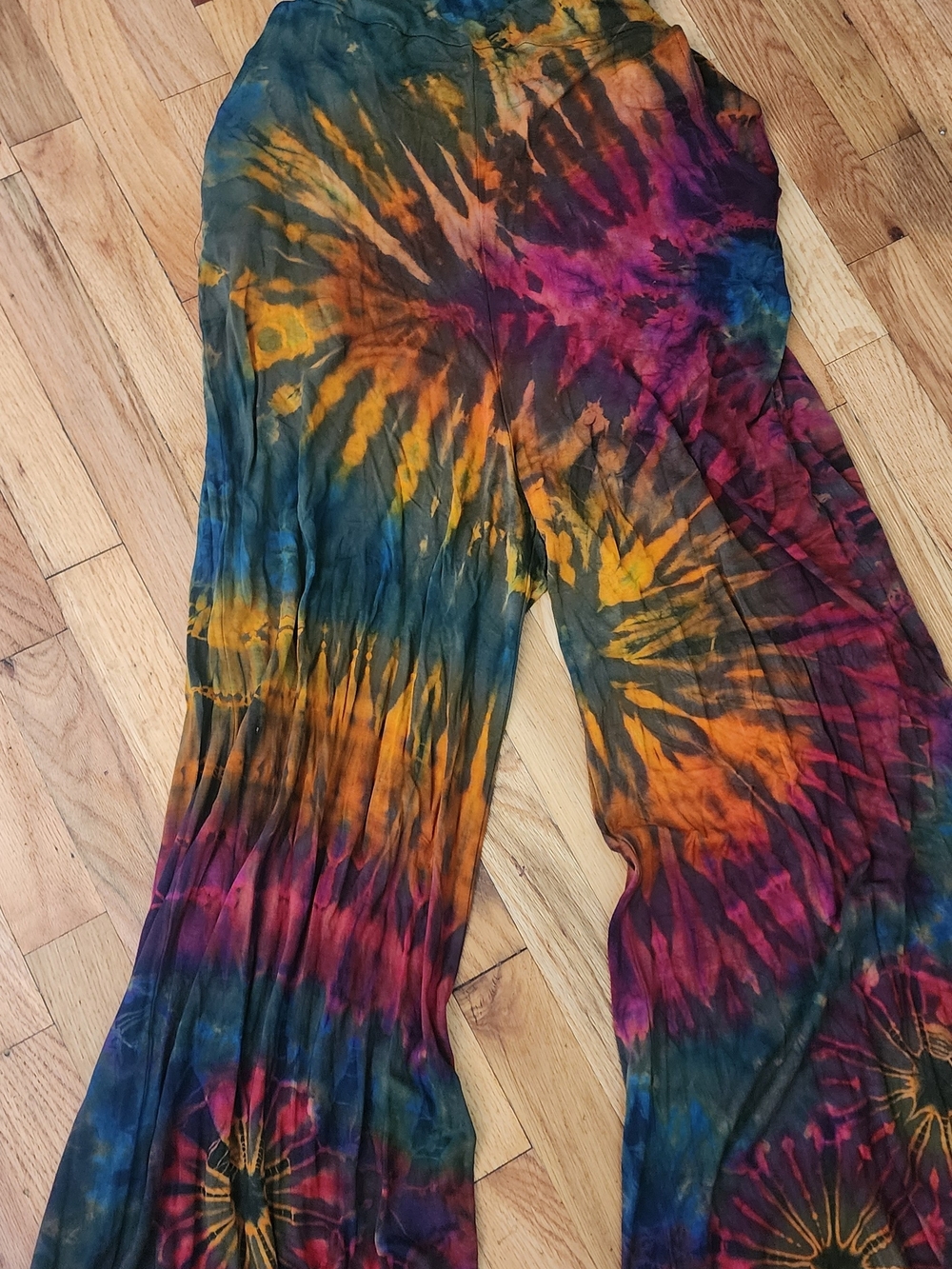 Tie-Dye Halter Wide-Leg Jumpsuit in Multicolor - Picture 2 of 5